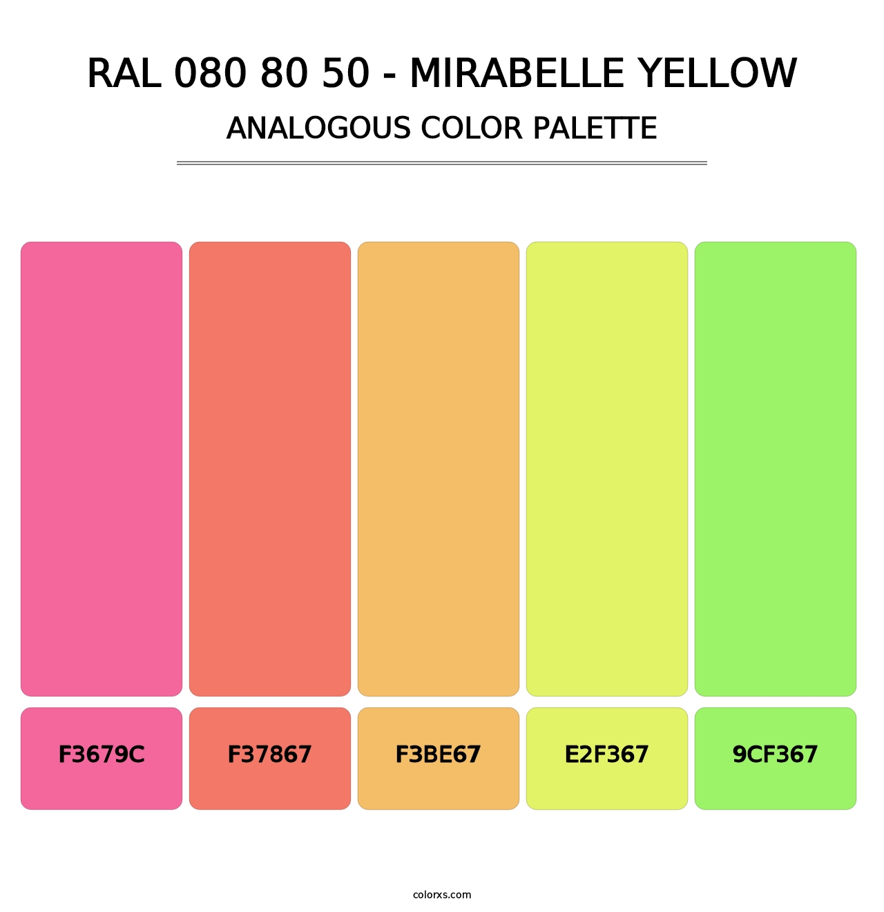 RAL 080 80 50 - Mirabelle Yellow - Analogous Color Palette
