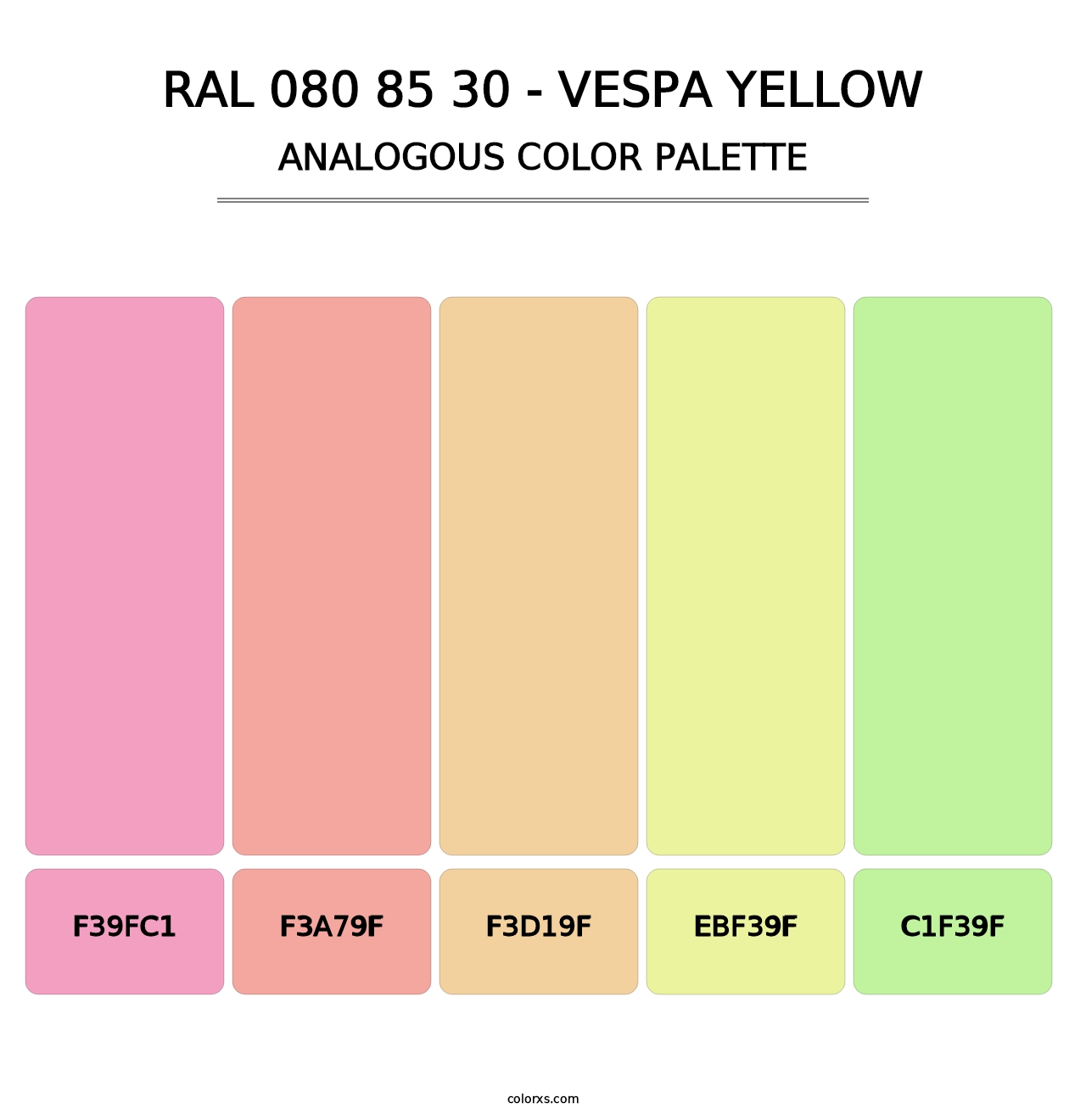 RAL 080 85 30 - Vespa Yellow - Analogous Color Palette