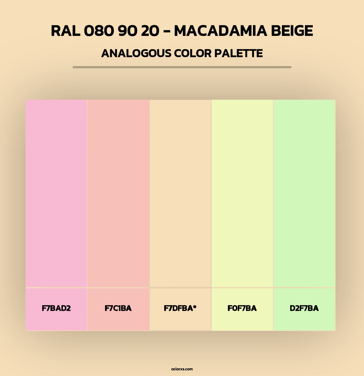 RAL 080 90 20 - Macadamia Beige - Analogous Color Palette