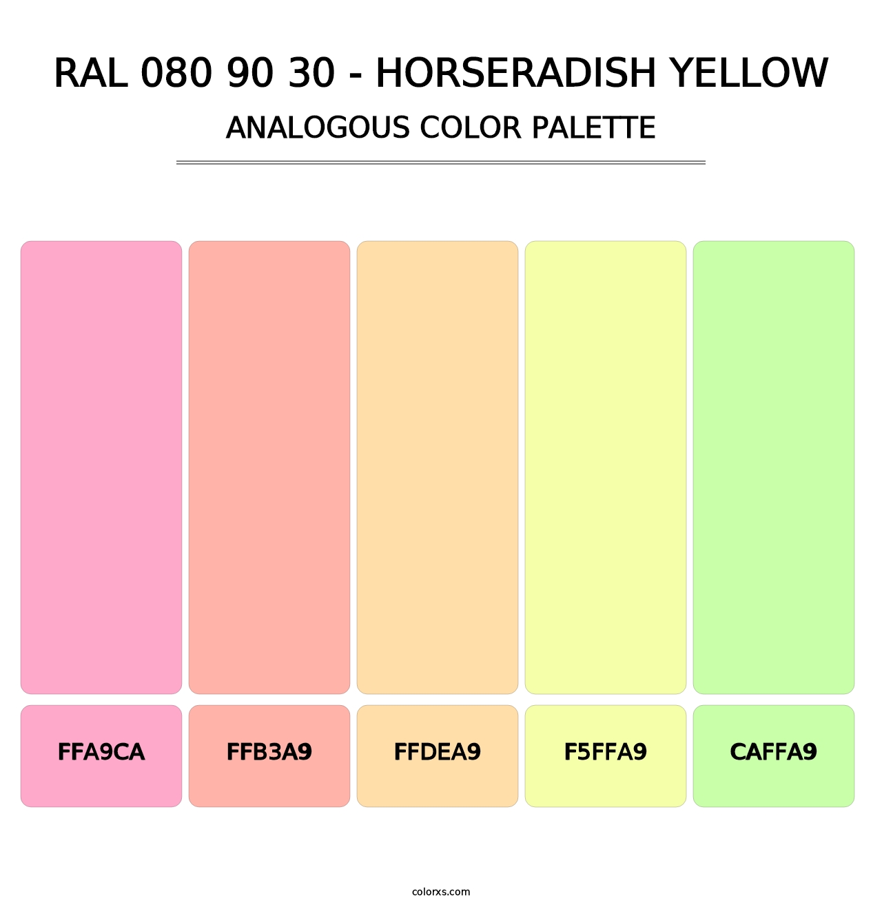 RAL 080 90 30 - Horseradish Yellow - Analogous Color Palette