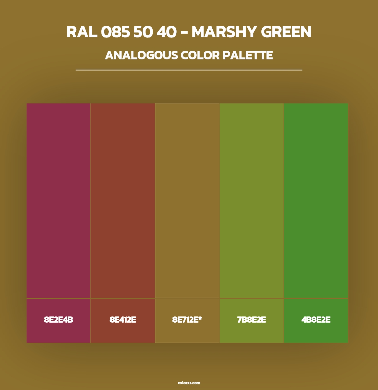 RAL 085 50 40 - Marshy Green - Analogous Color Palette