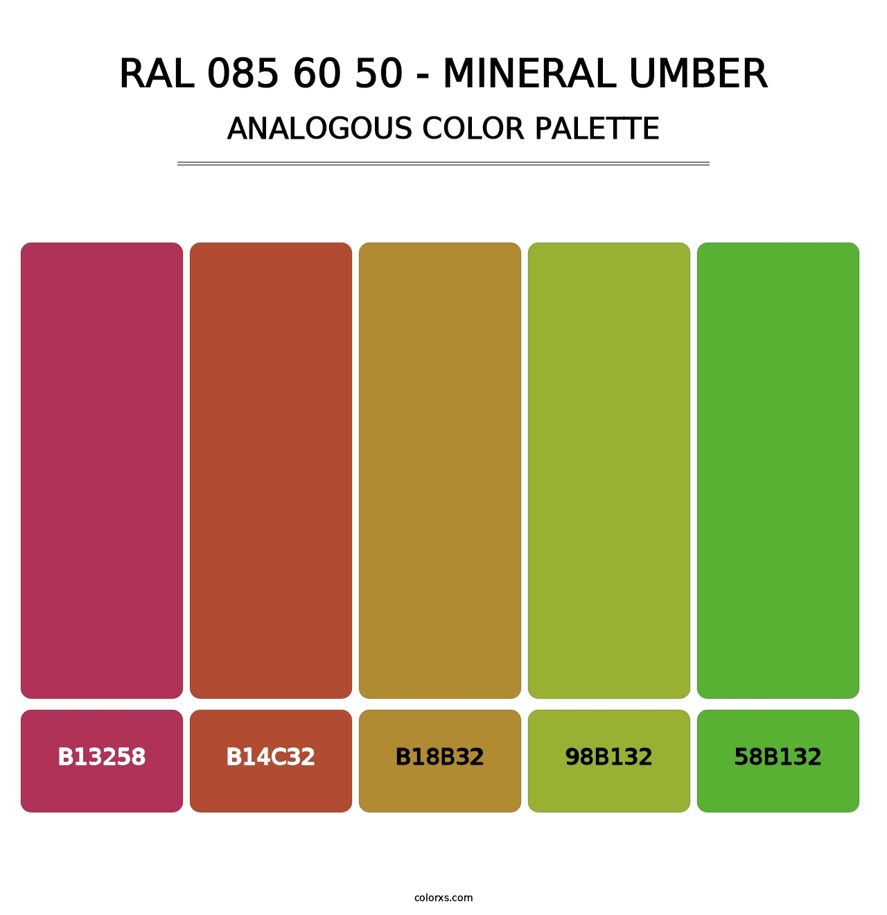 RAL 085 60 50 - Mineral Umber - Analogous Color Palette