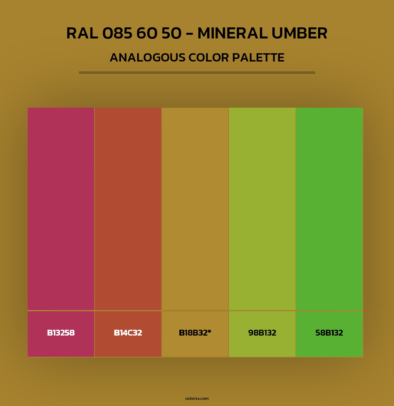 RAL 085 60 50 - Mineral Umber - Analogous Color Palette