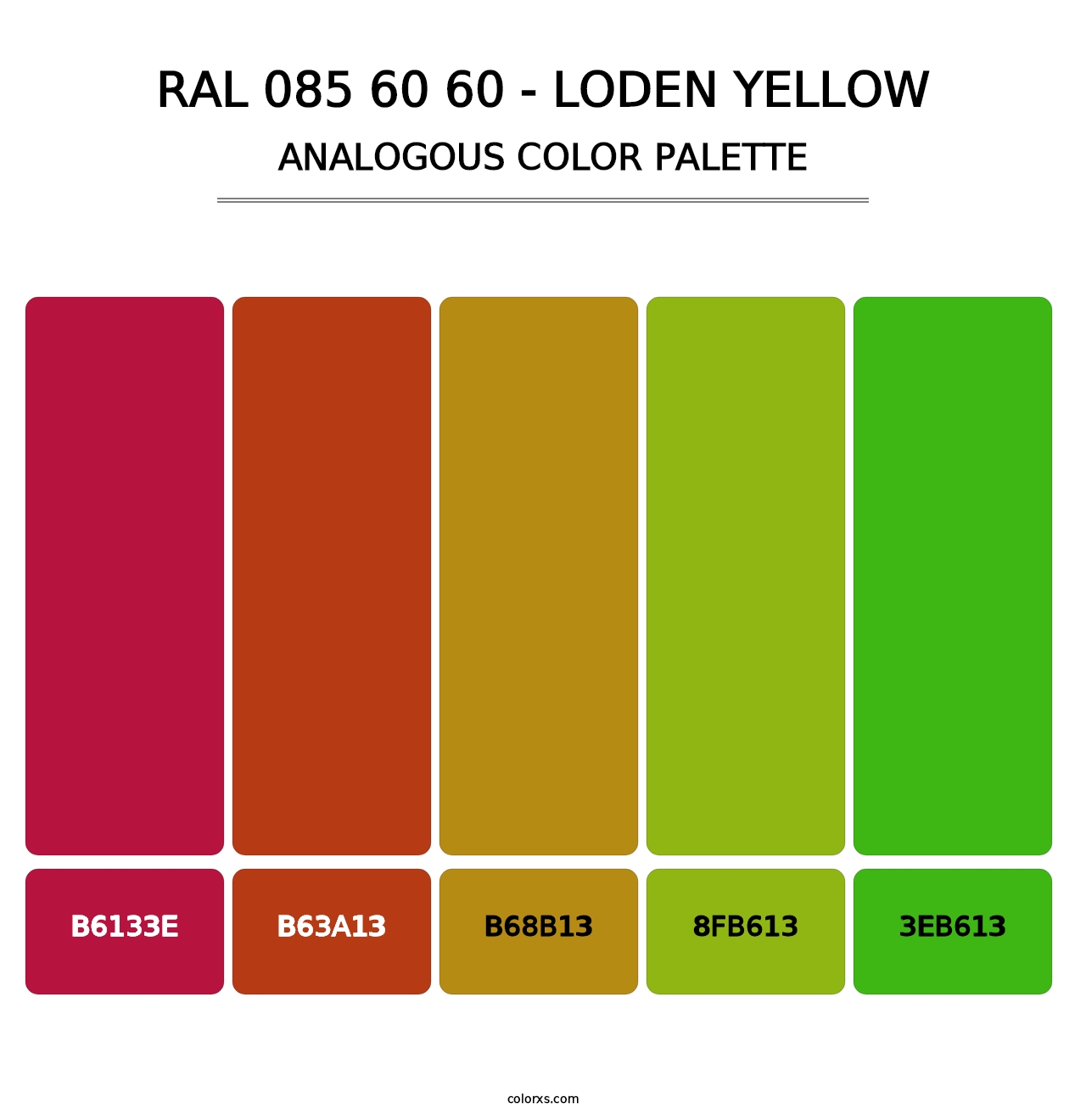 RAL 085 60 60 - Loden Yellow - Analogous Color Palette
