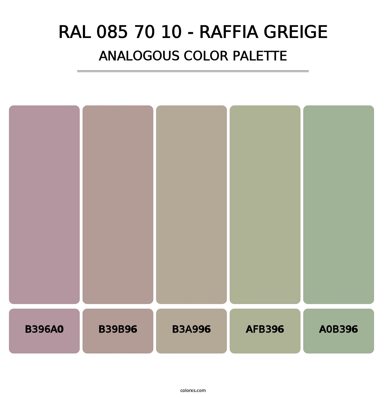 RAL 085 70 10 - Raffia Greige - Analogous Color Palette