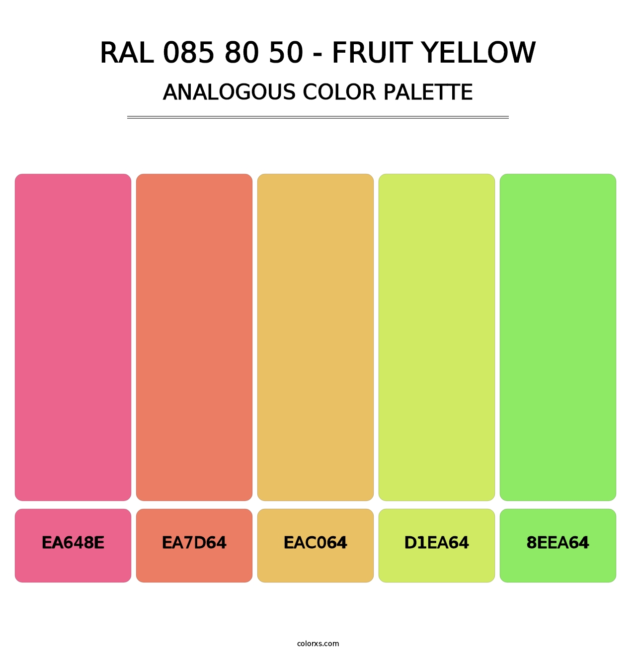 RAL 085 80 50 - Fruit Yellow - Analogous Color Palette
