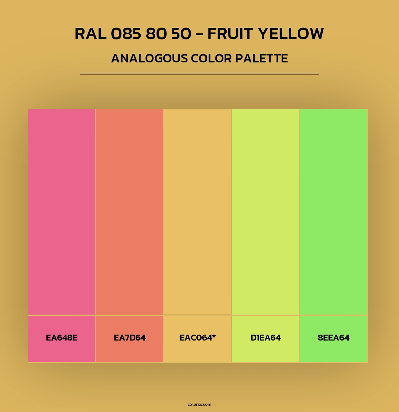RAL 085 80 50 - Fruit Yellow - Analogous Color Palette