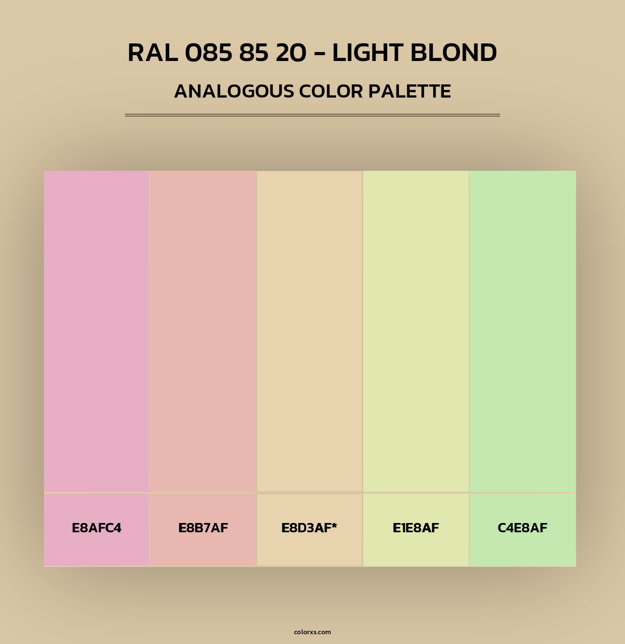 RAL 085 85 20 - Light Blond - Analogous Color Palette