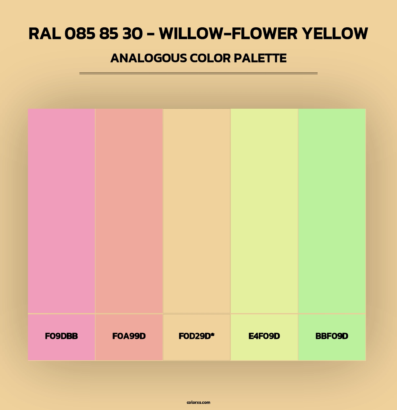 RAL 085 85 30 - Willow-Flower Yellow - Analogous Color Palette