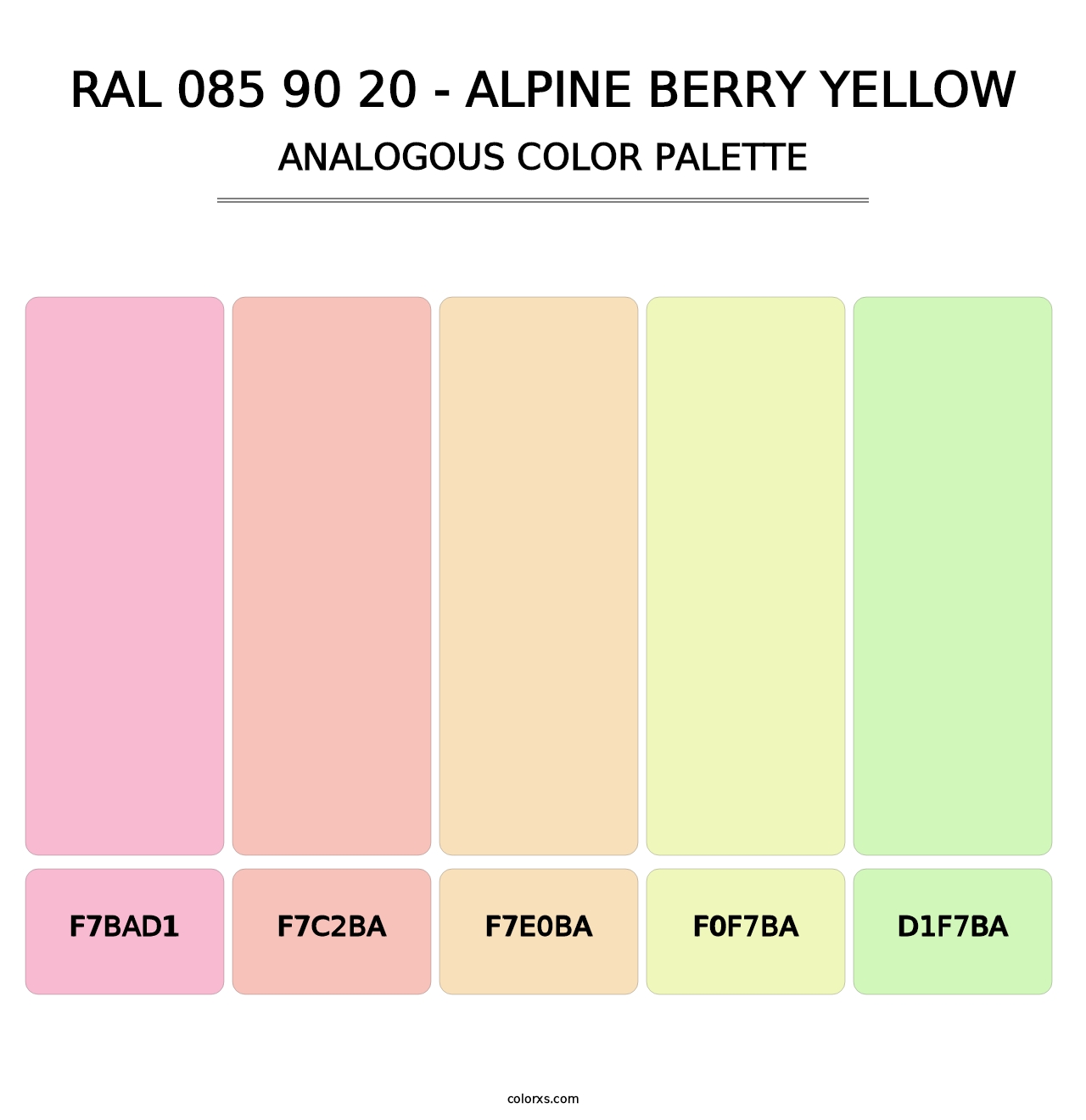 RAL 085 90 20 - Alpine Berry Yellow - Analogous Color Palette