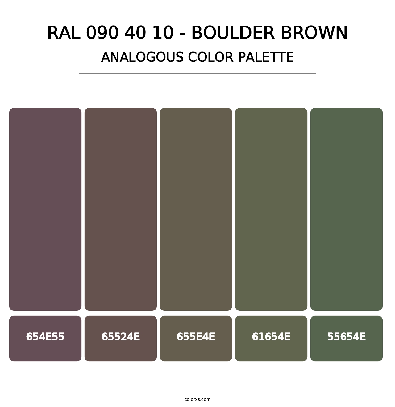 RAL 090 40 10 - Boulder Brown - Analogous Color Palette