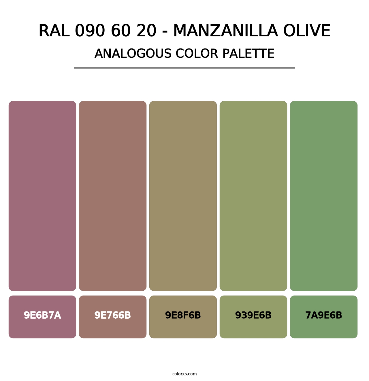 RAL 090 60 20 - Manzanilla Olive - Analogous Color Palette