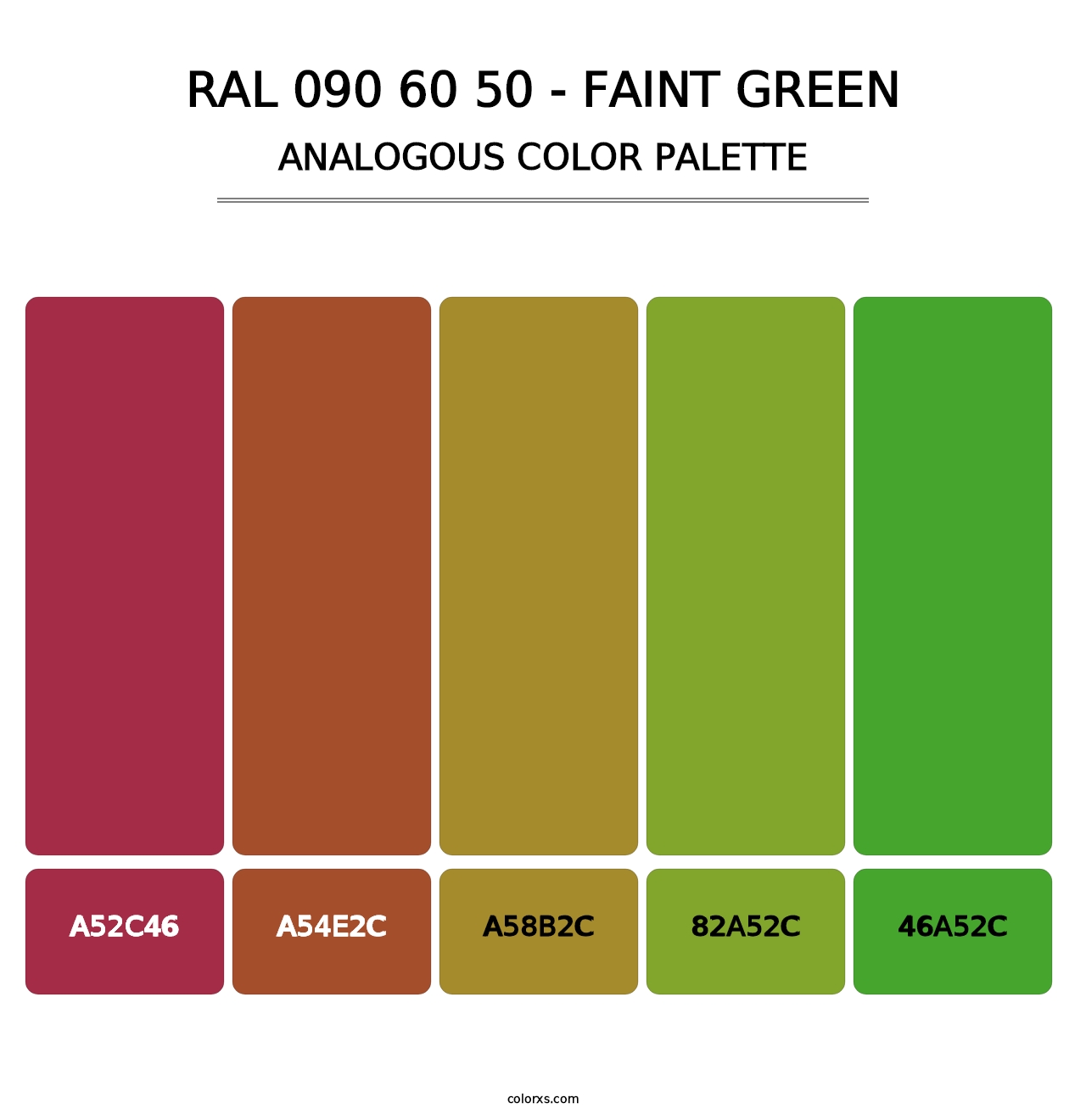 RAL 090 60 50 - Faint Green - Analogous Color Palette