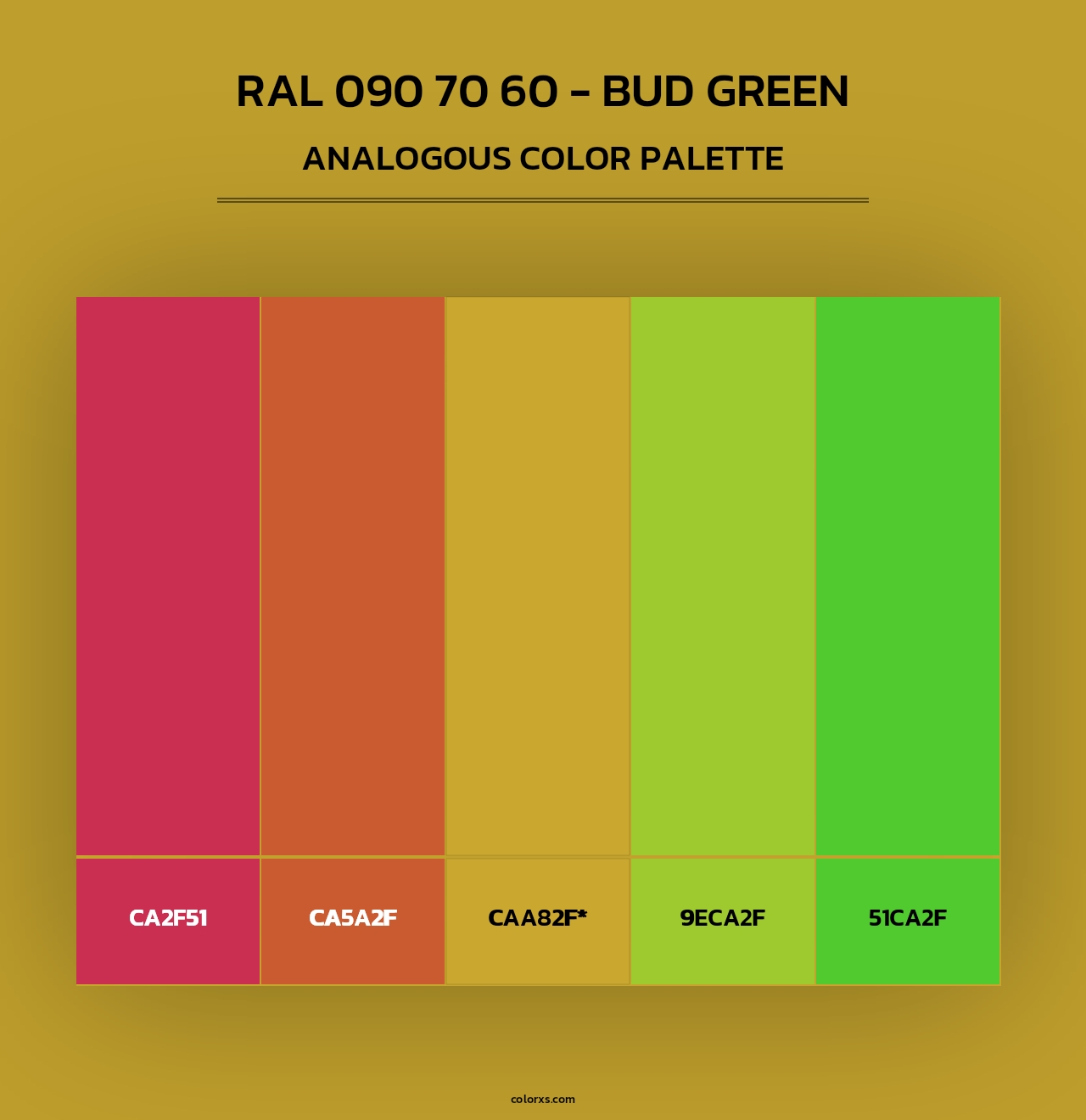RAL 090 70 60 - Bud Green - Analogous Color Palette