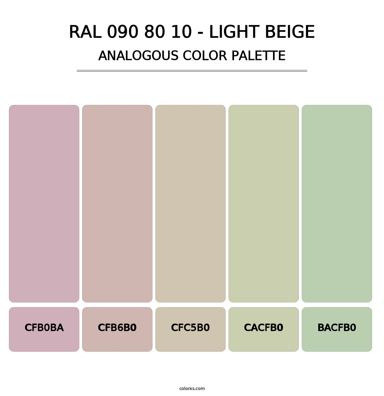 RAL 090 80 10 - Light Beige - Analogous Color Palette