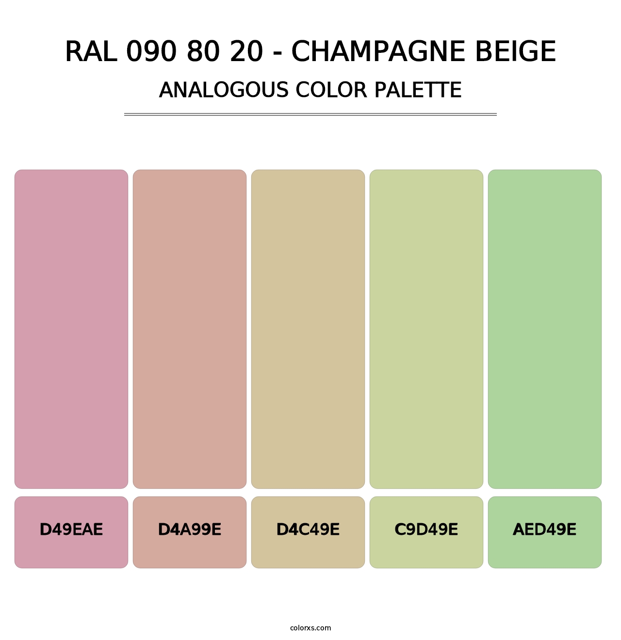 RAL 090 80 20 - Champagne Beige - Analogous Color Palette