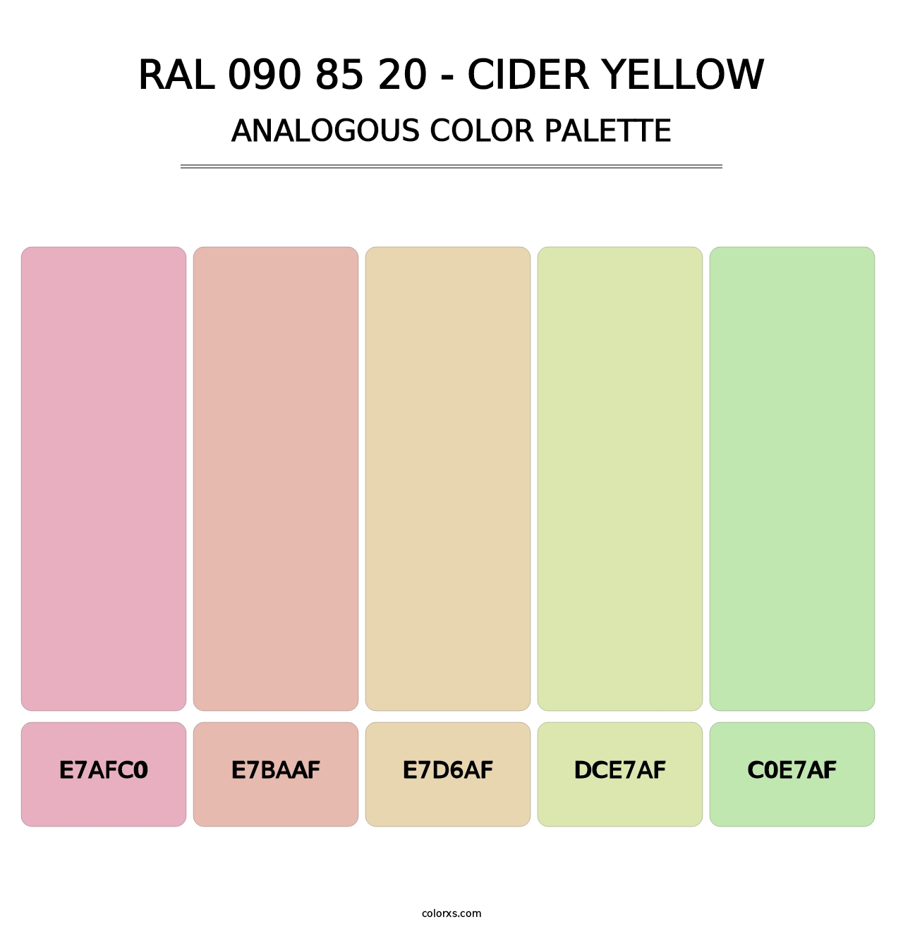 RAL 090 85 20 - Cider Yellow - Analogous Color Palette