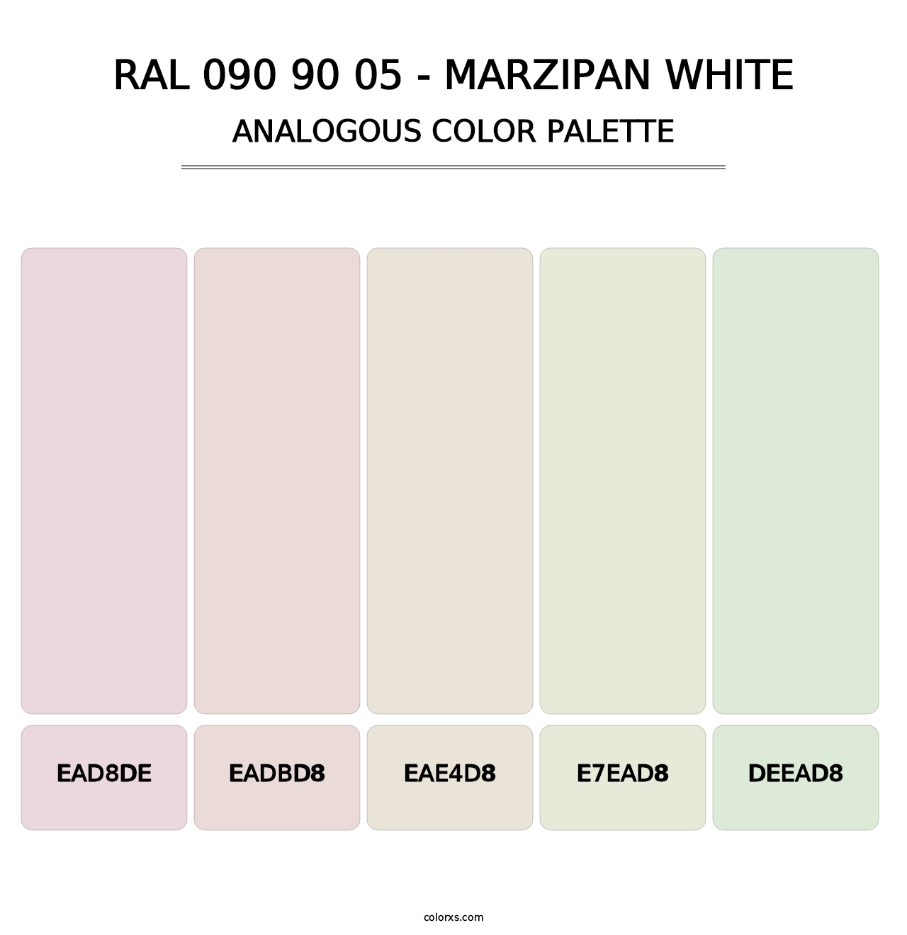RAL 090 90 05 - Marzipan White - Analogous Color Palette