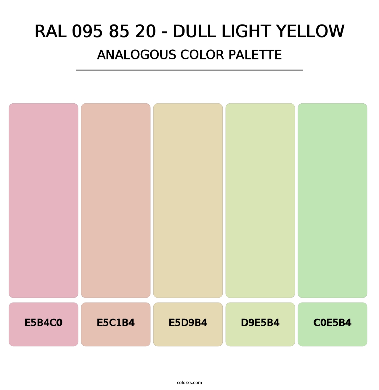 RAL 095 85 20 - Dull Light Yellow - Analogous Color Palette