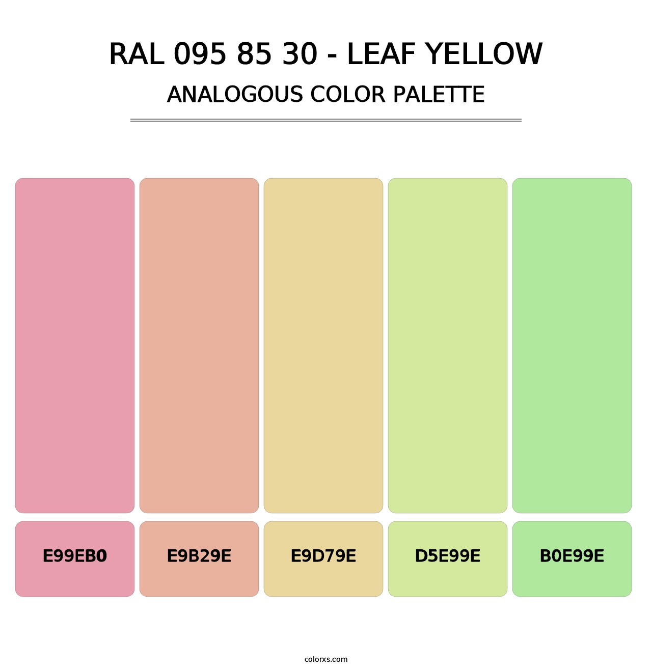 RAL 095 85 30 - Leaf Yellow - Analogous Color Palette