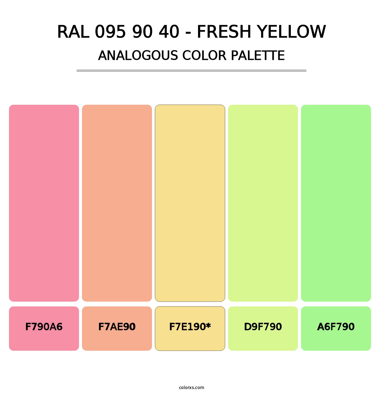 RAL 095 90 40 - Fresh Yellow - Analogous Color Palette