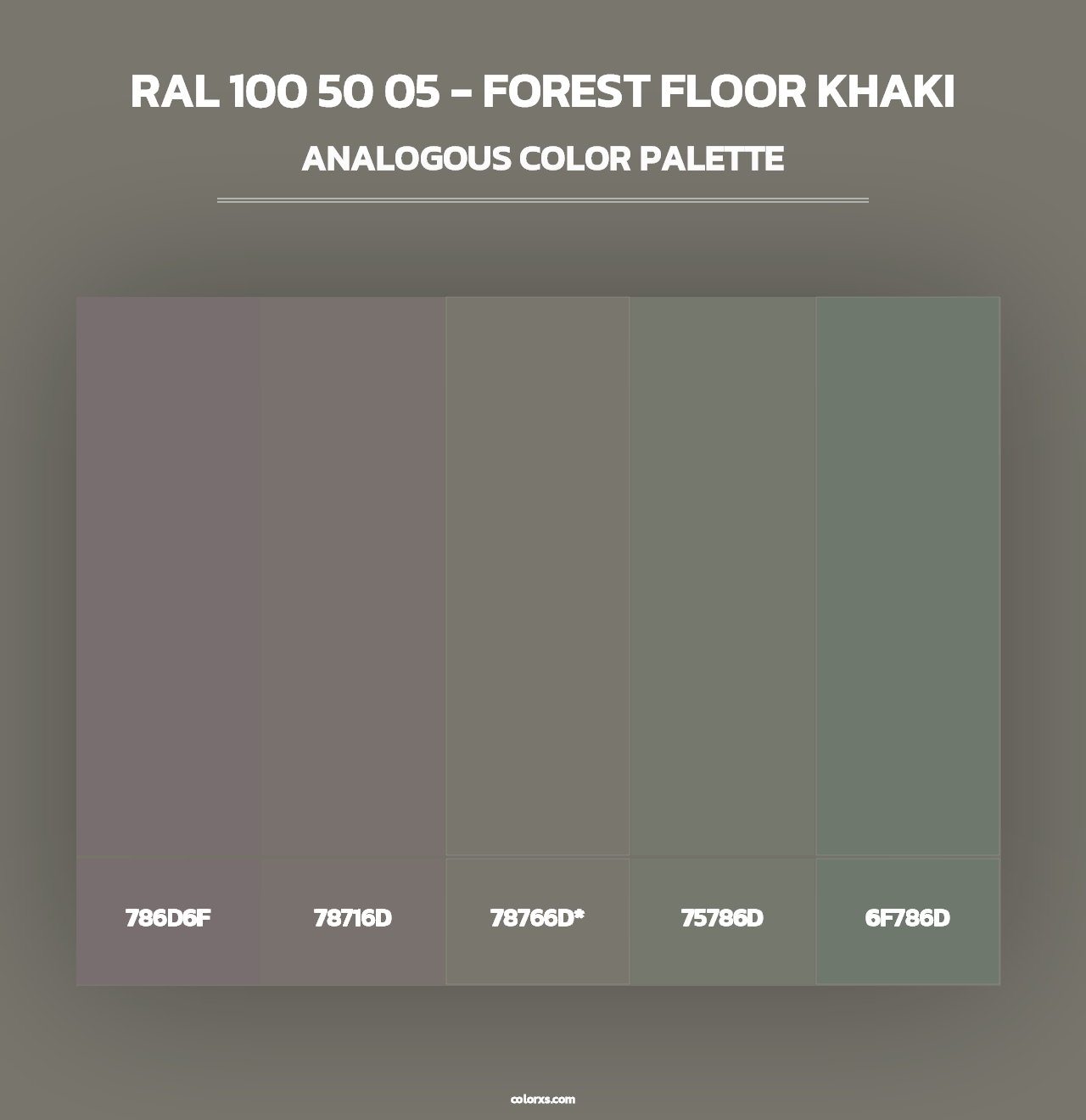 RAL 100 50 05 - Forest Floor Khaki - Analogous Color Palette