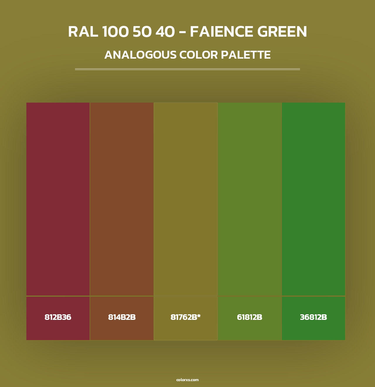 RAL 100 50 40 - Faience Green - Analogous Color Palette