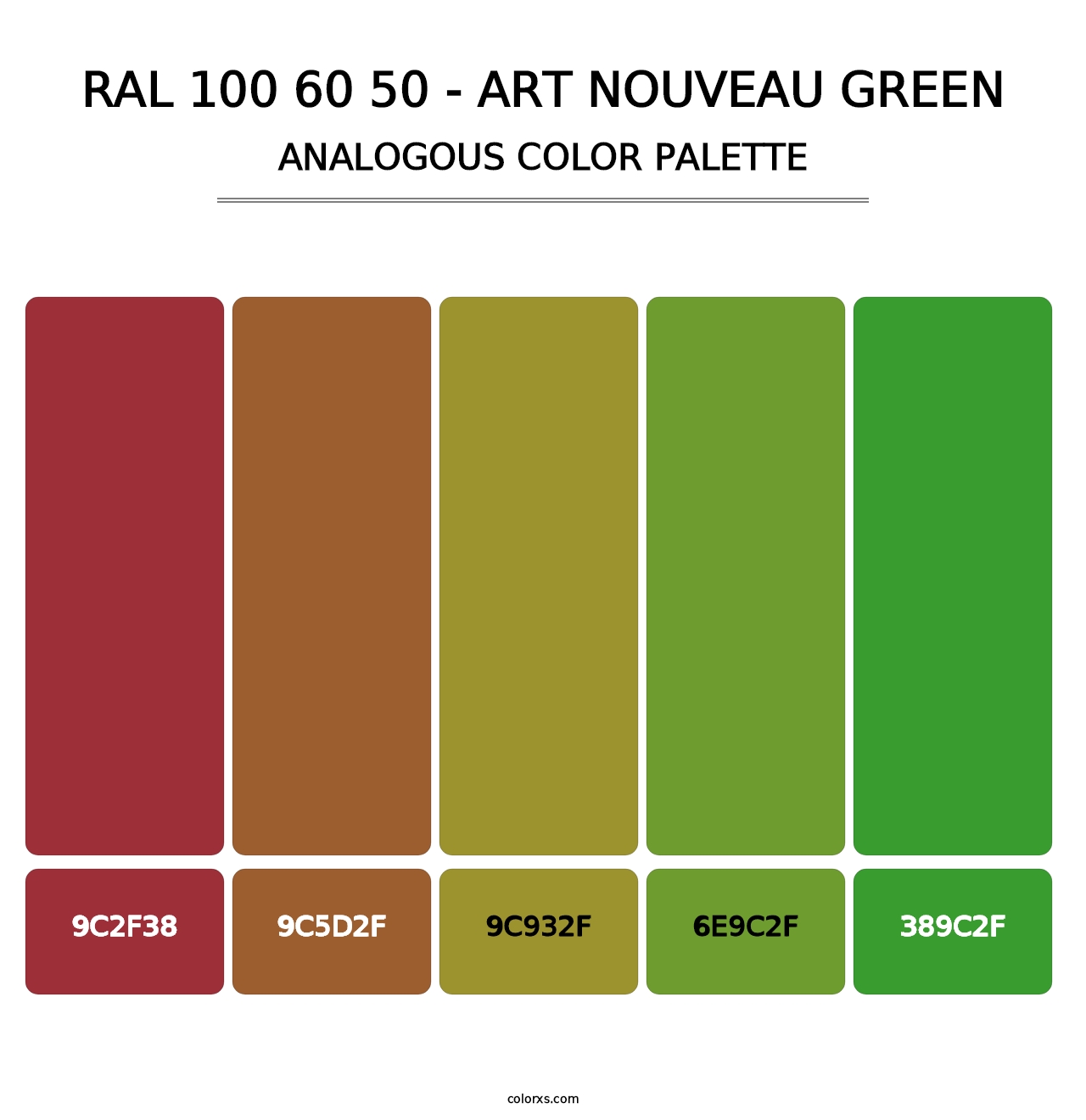 RAL 100 60 50 - Art Nouveau Green - Analogous Color Palette