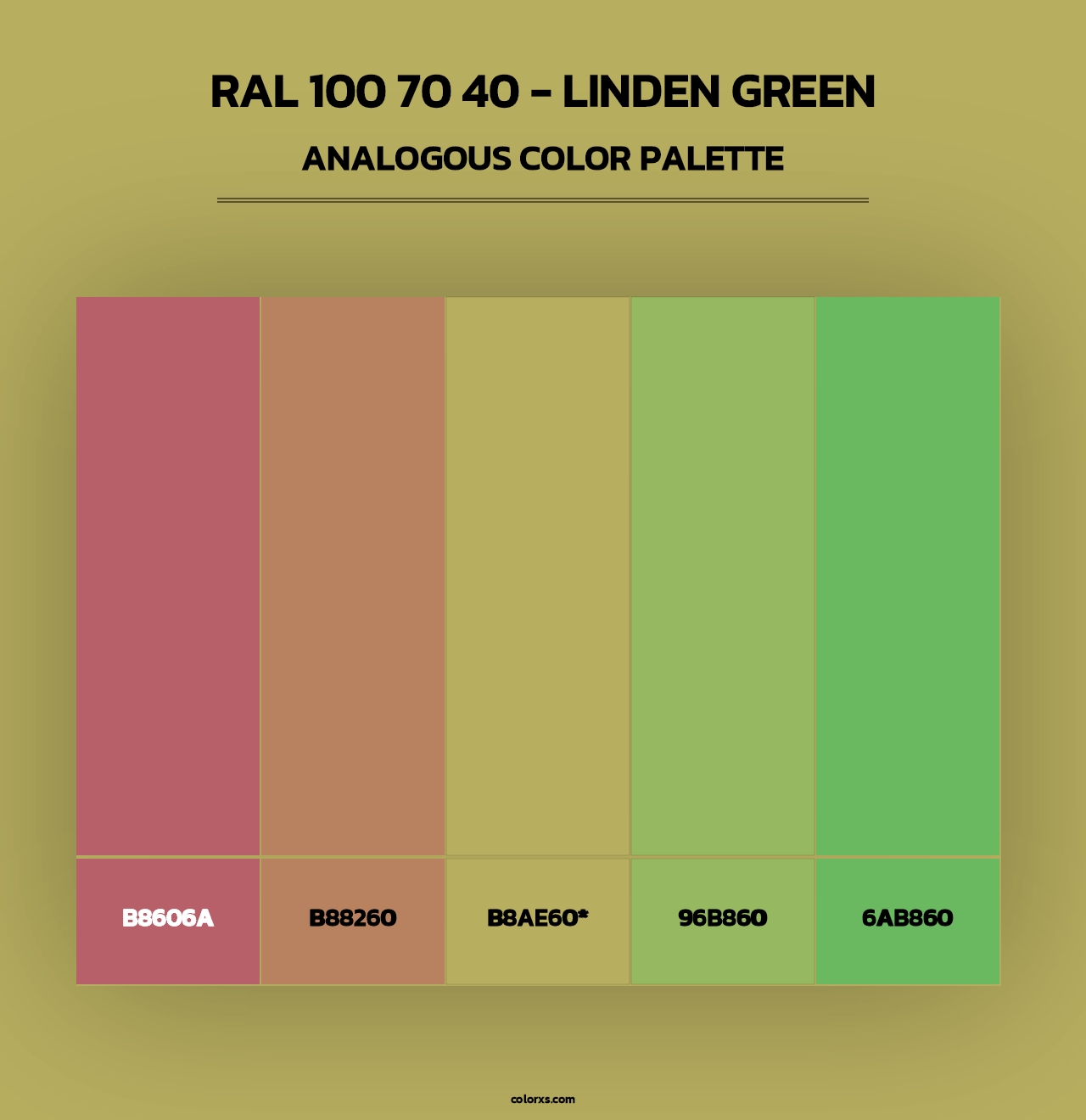 RAL 100 70 40 - Linden Green - Analogous Color Palette
