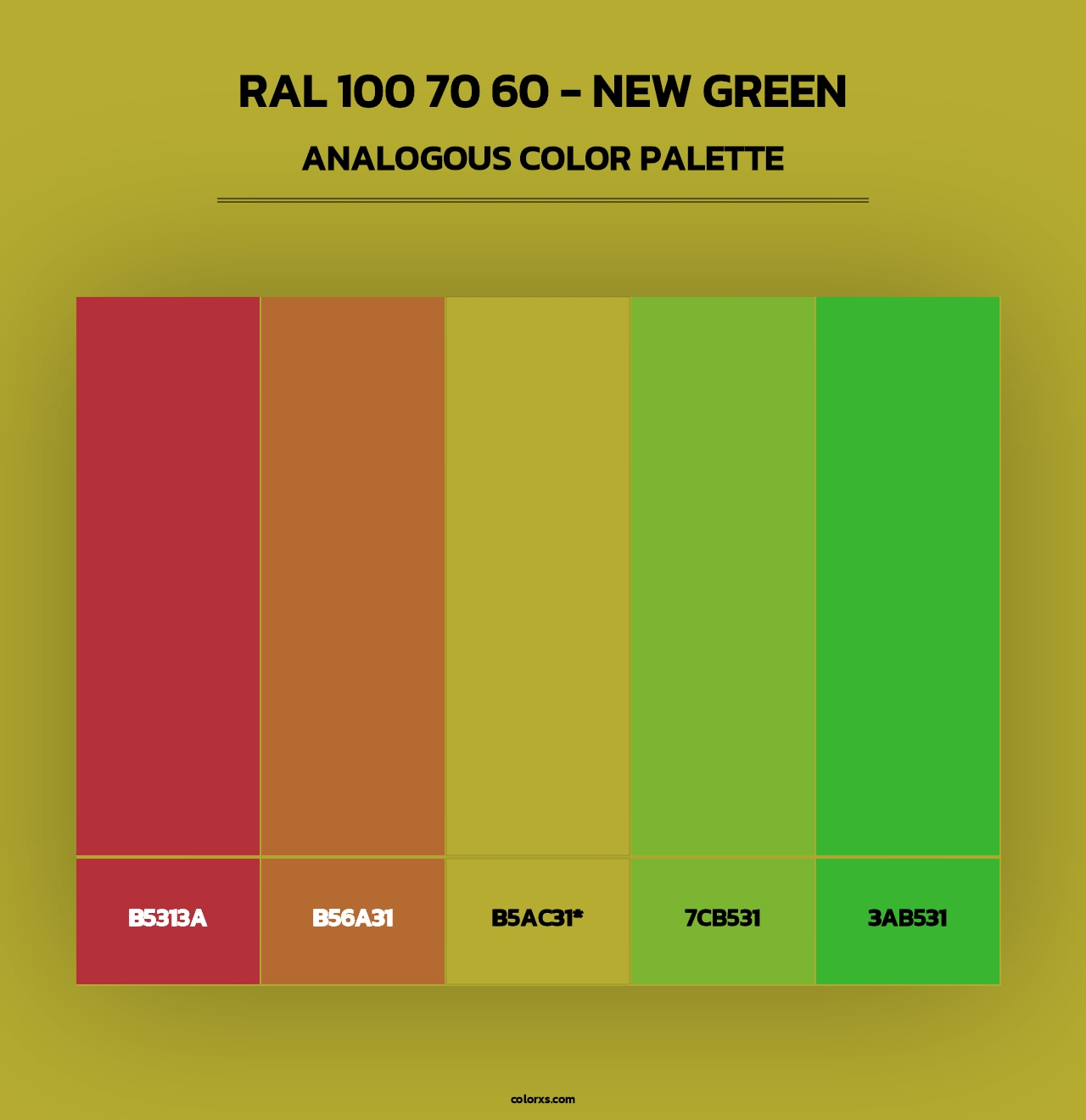 RAL 100 70 60 - New Green - Analogous Color Palette