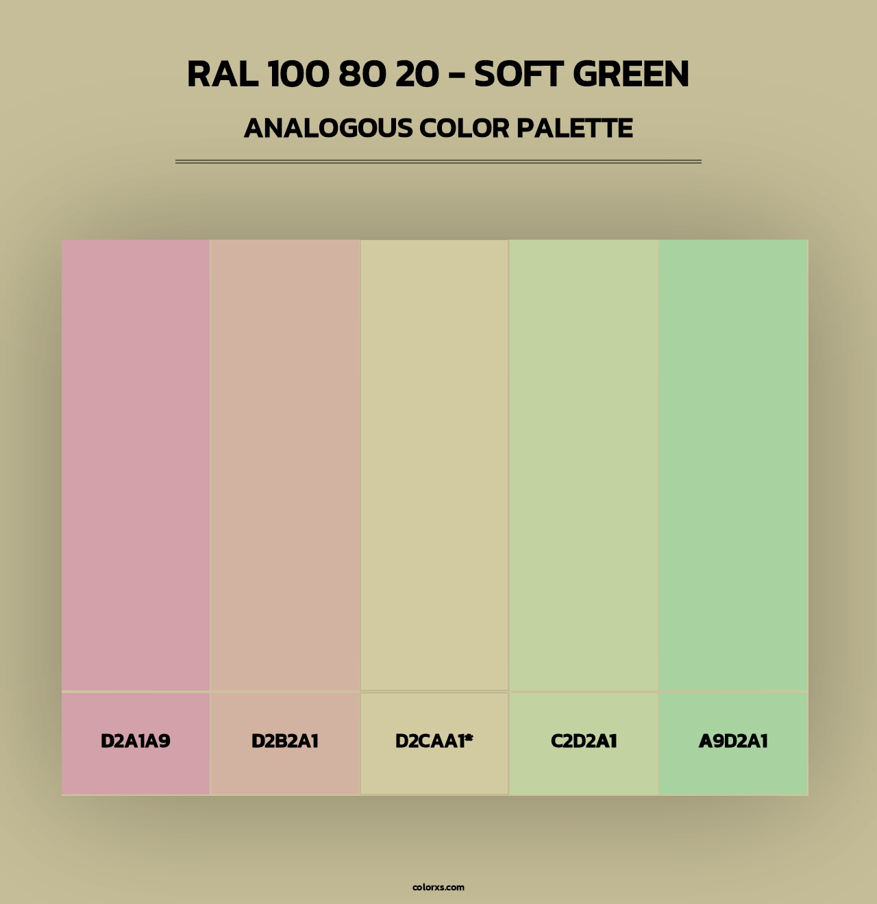 RAL 100 80 20 - Soft Green - Analogous Color Palette