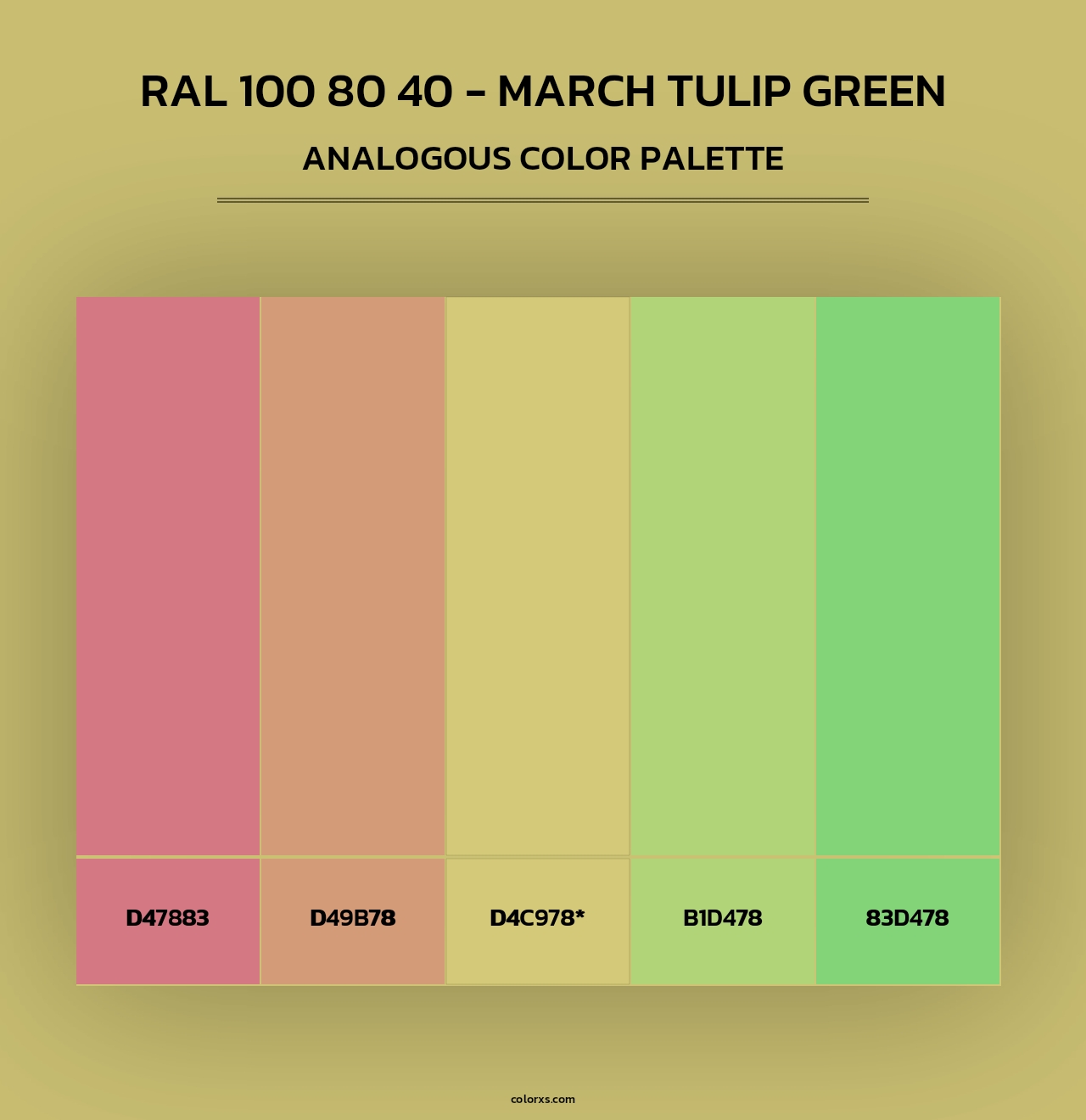 RAL 100 80 40 - March Tulip Green - Analogous Color Palette