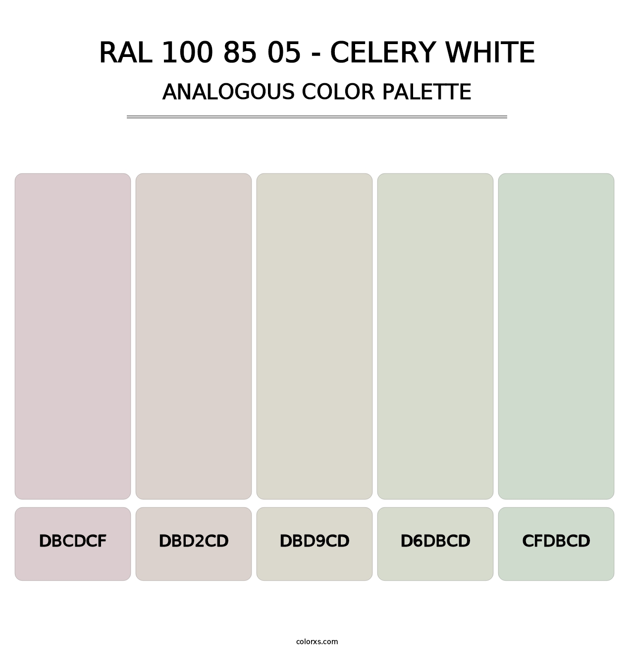RAL 100 85 05 - Celery White - Analogous Color Palette