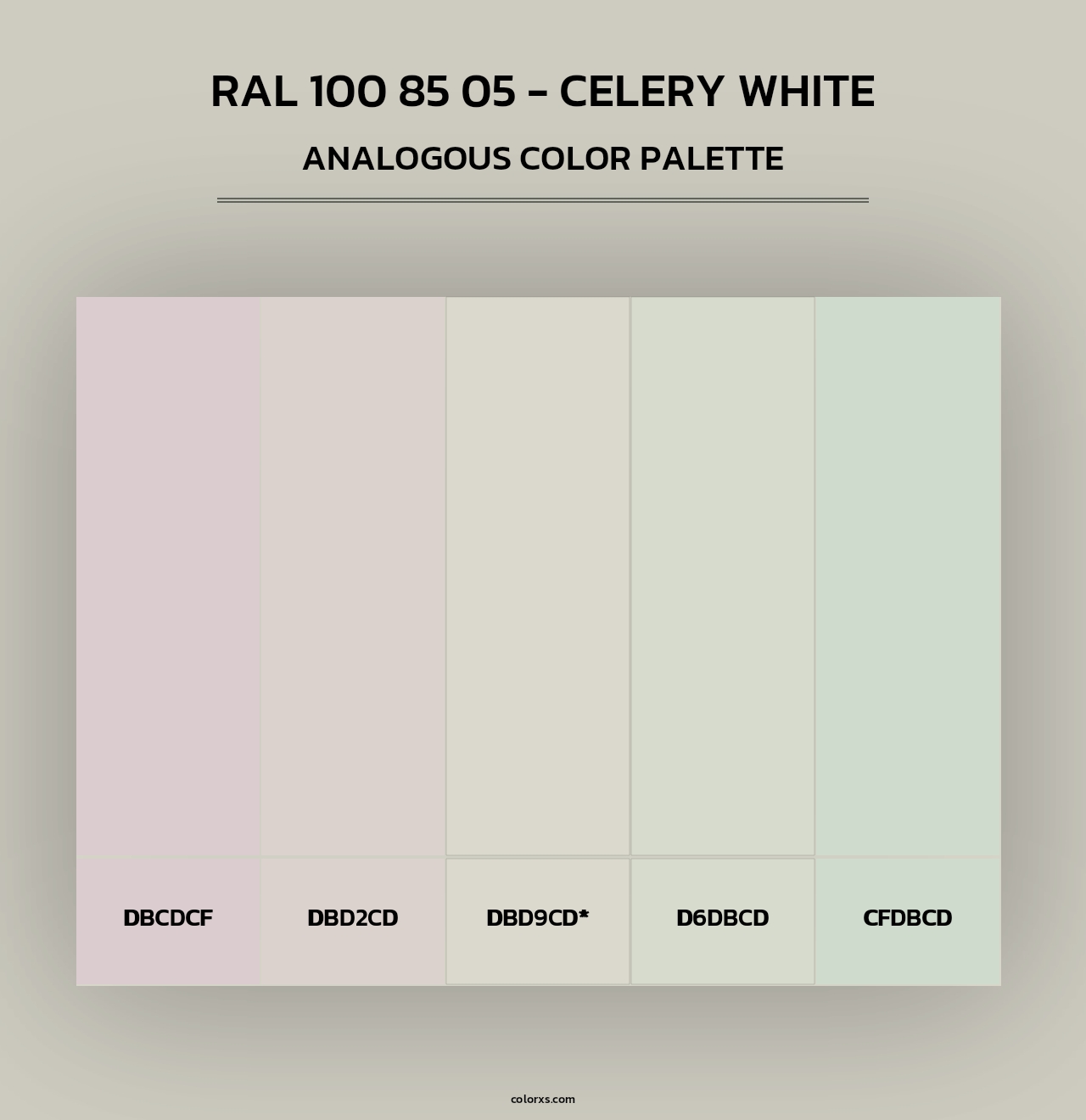 RAL 100 85 05 - Celery White - Analogous Color Palette