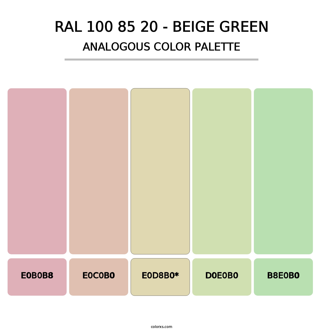 RAL 100 85 20 - Beige Green - Analogous Color Palette