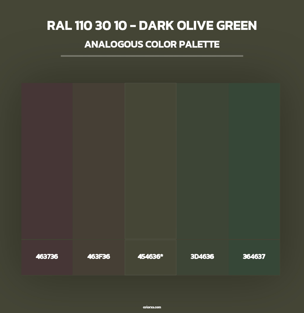 RAL 110 30 10 - Dark Olive Green - Analogous Color Palette
