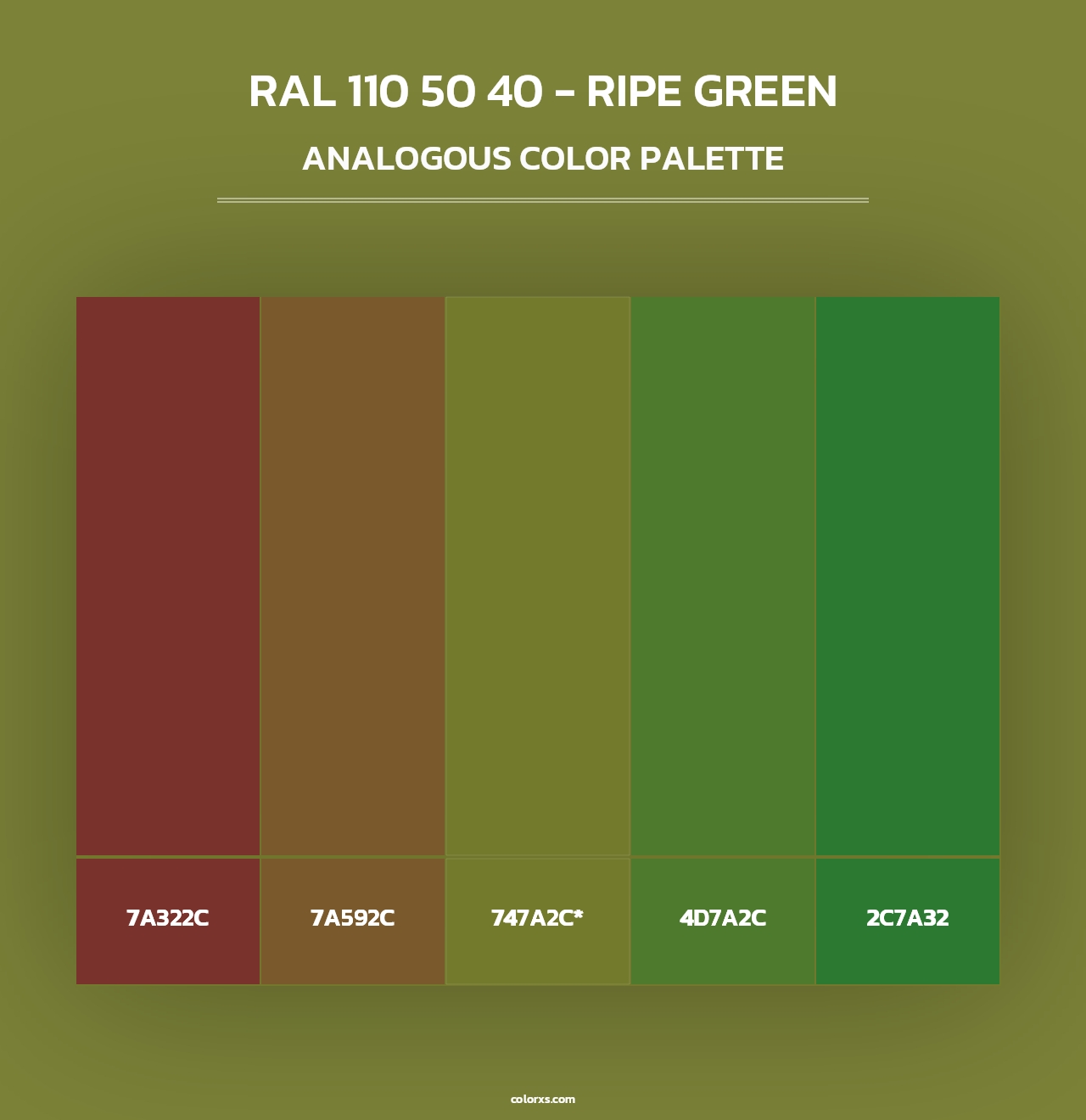 RAL 110 50 40 - Ripe Green - Analogous Color Palette