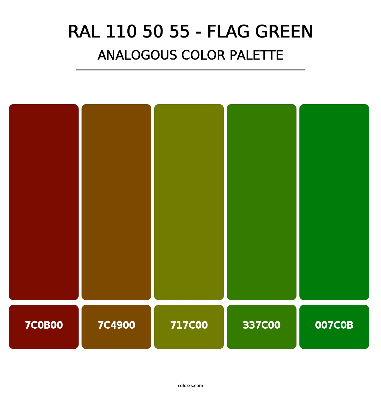 RAL 110 50 55 - Flag Green - Analogous Color Palette