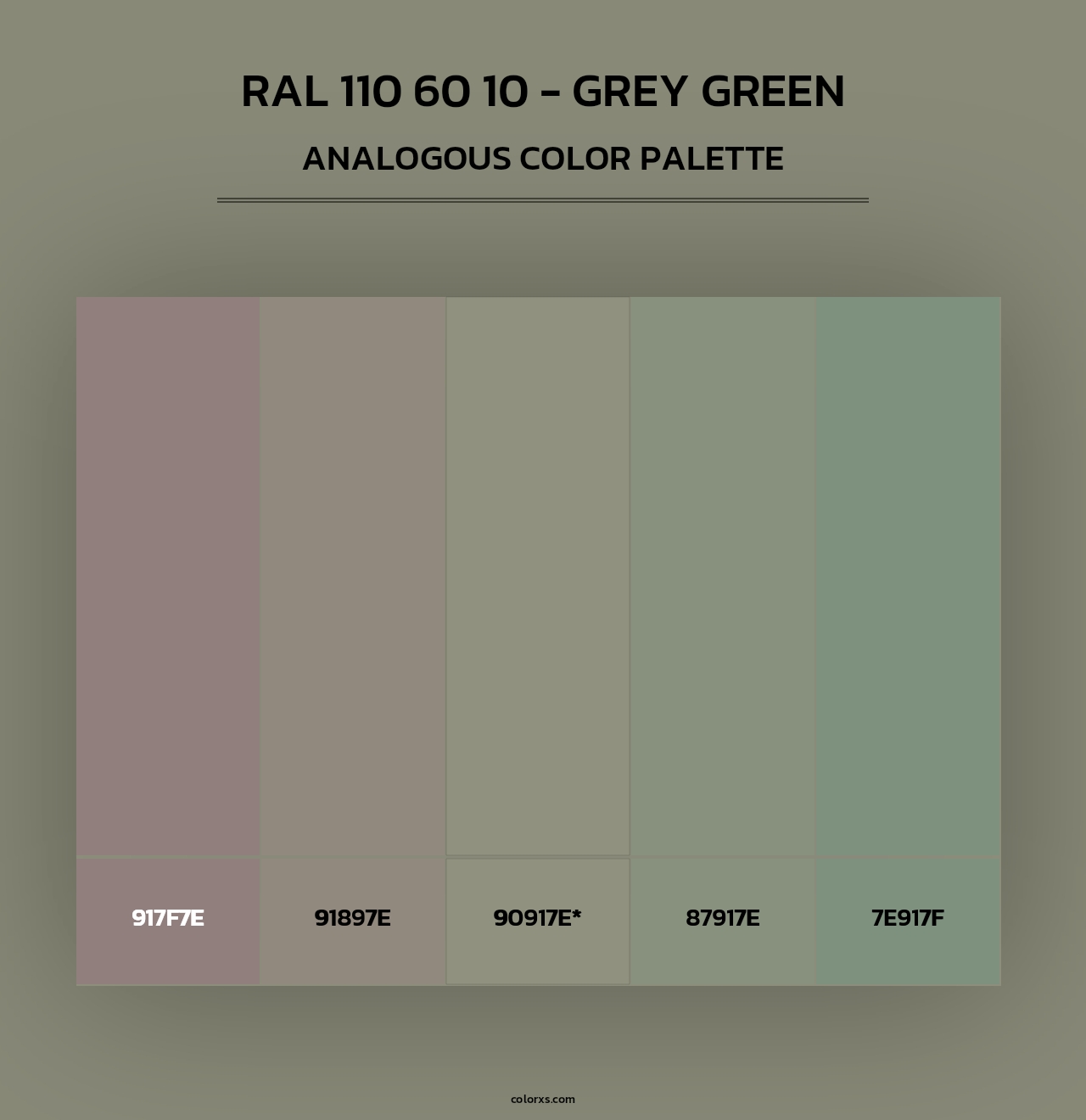 RAL 110 60 10 - Grey Green - Analogous Color Palette