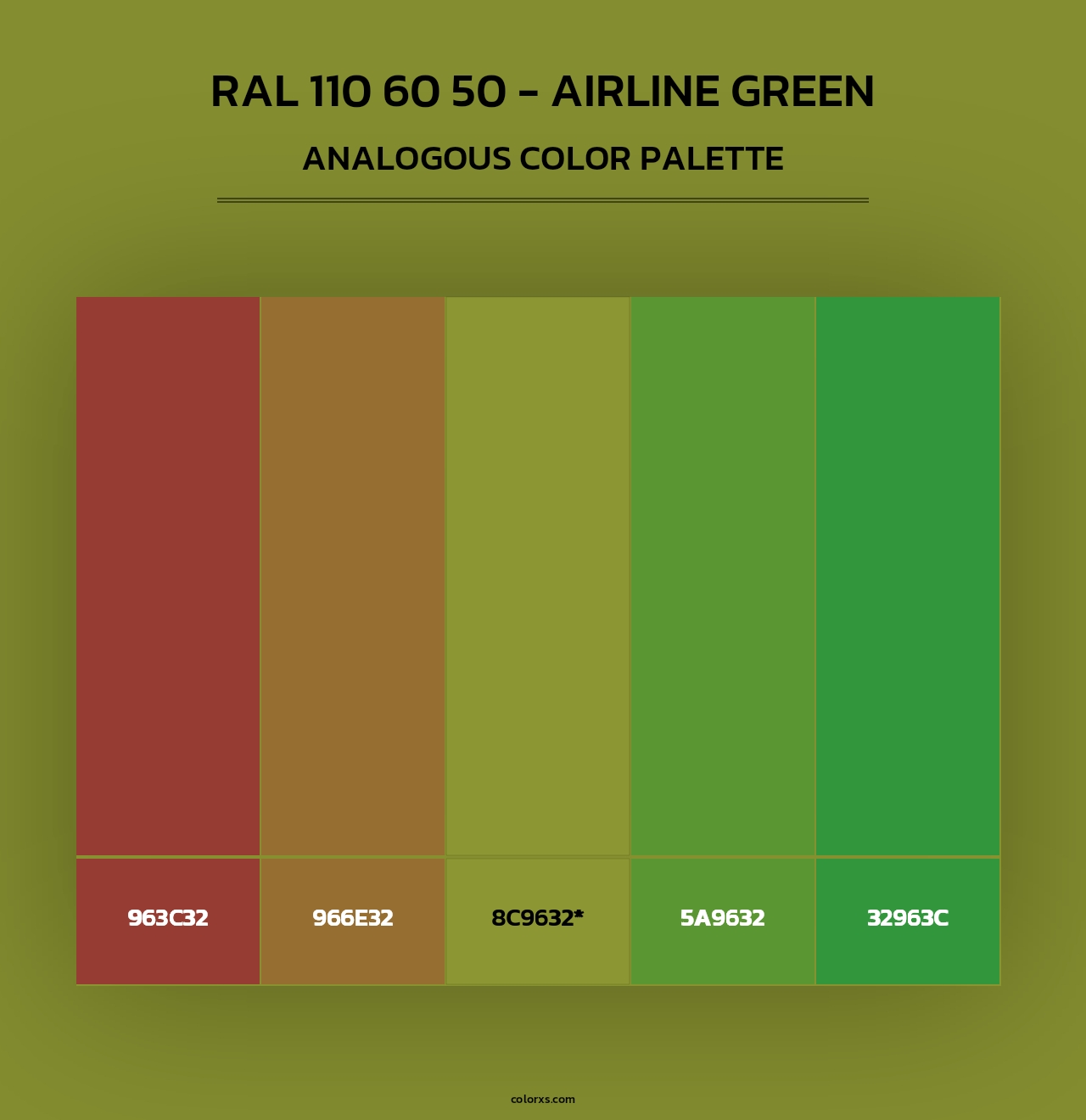 RAL 110 60 50 - Airline Green - Analogous Color Palette