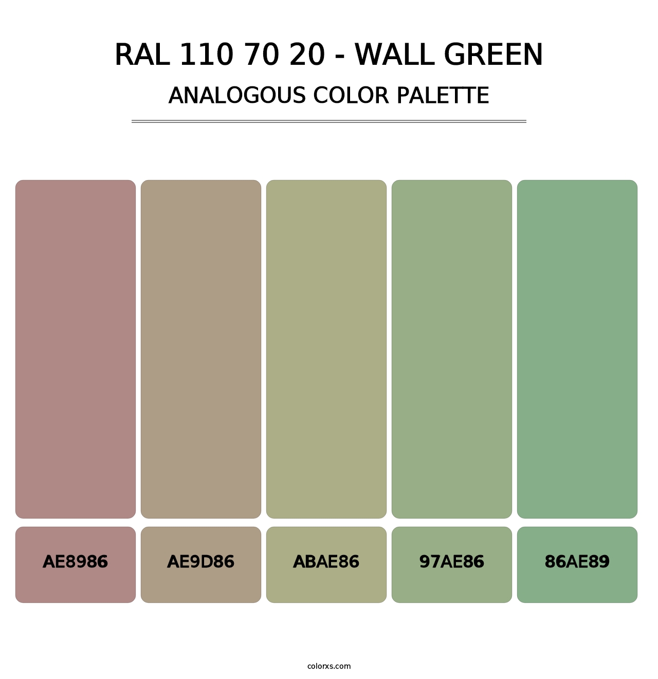 RAL 110 70 20 - Wall Green - Analogous Color Palette