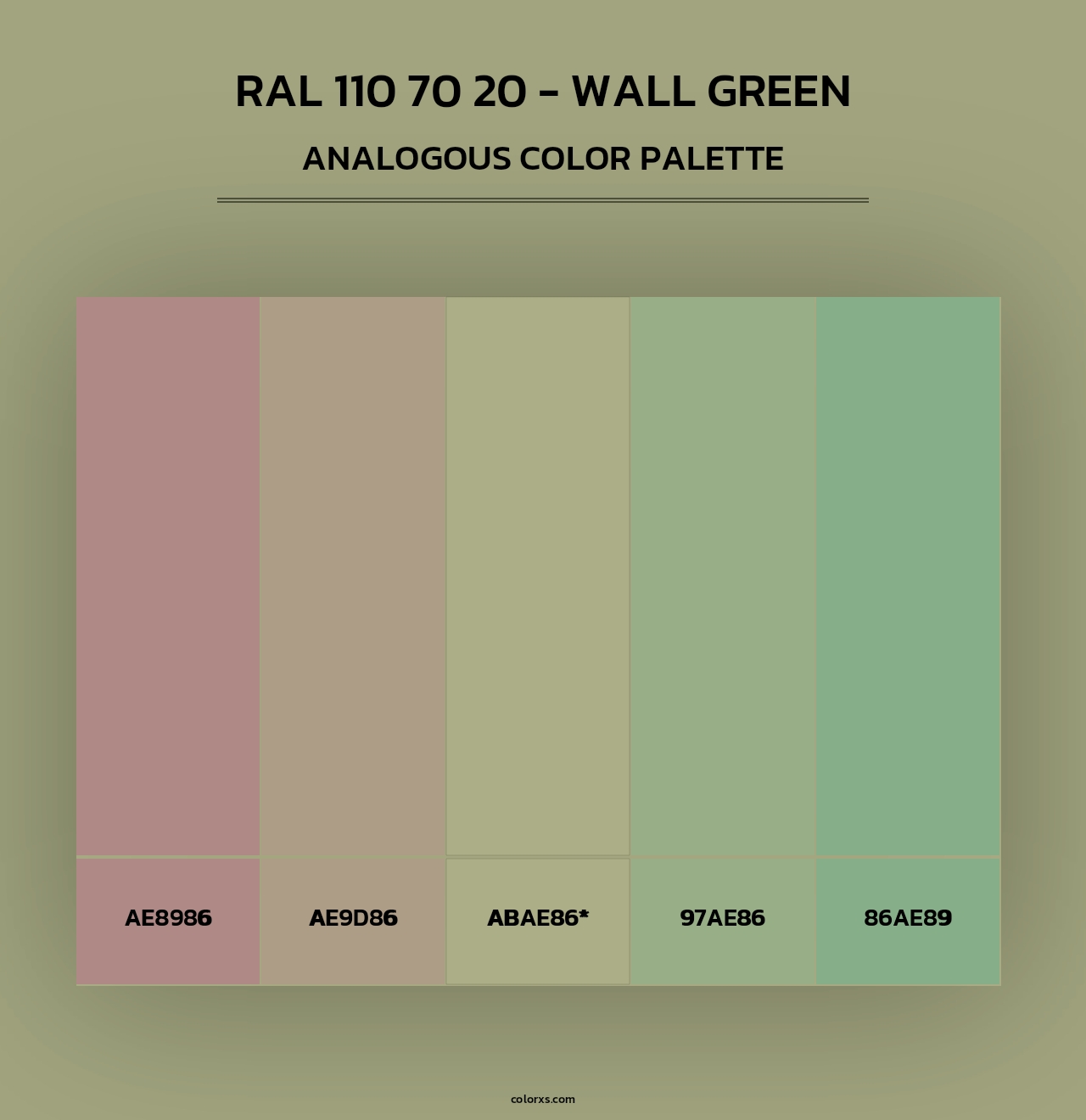 RAL 110 70 20 - Wall Green - Analogous Color Palette