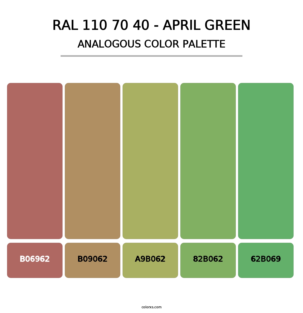 RAL 110 70 40 - April Green - Analogous Color Palette