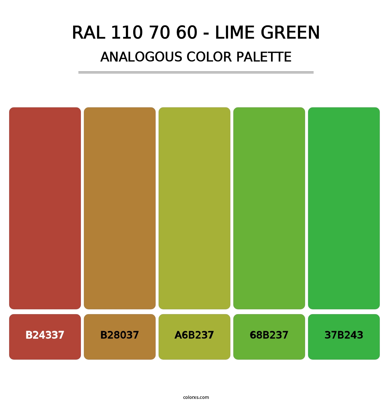 RAL 110 70 60 - Lime Green - Analogous Color Palette