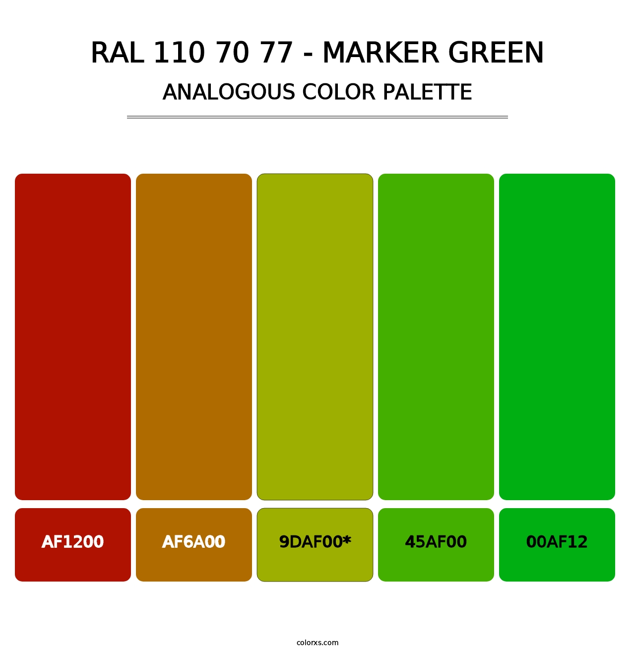 RAL 110 70 77 - Marker Green - Analogous Color Palette