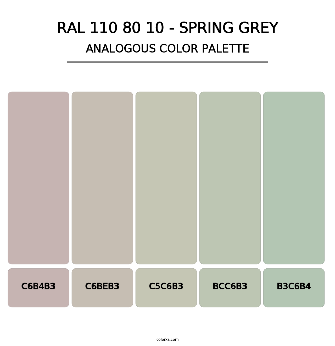 RAL 110 80 10 - Spring Grey - Analogous Color Palette
