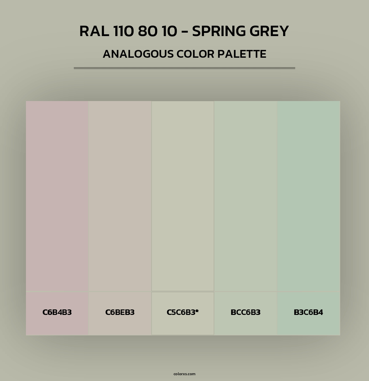 RAL 110 80 10 - Spring Grey - Analogous Color Palette