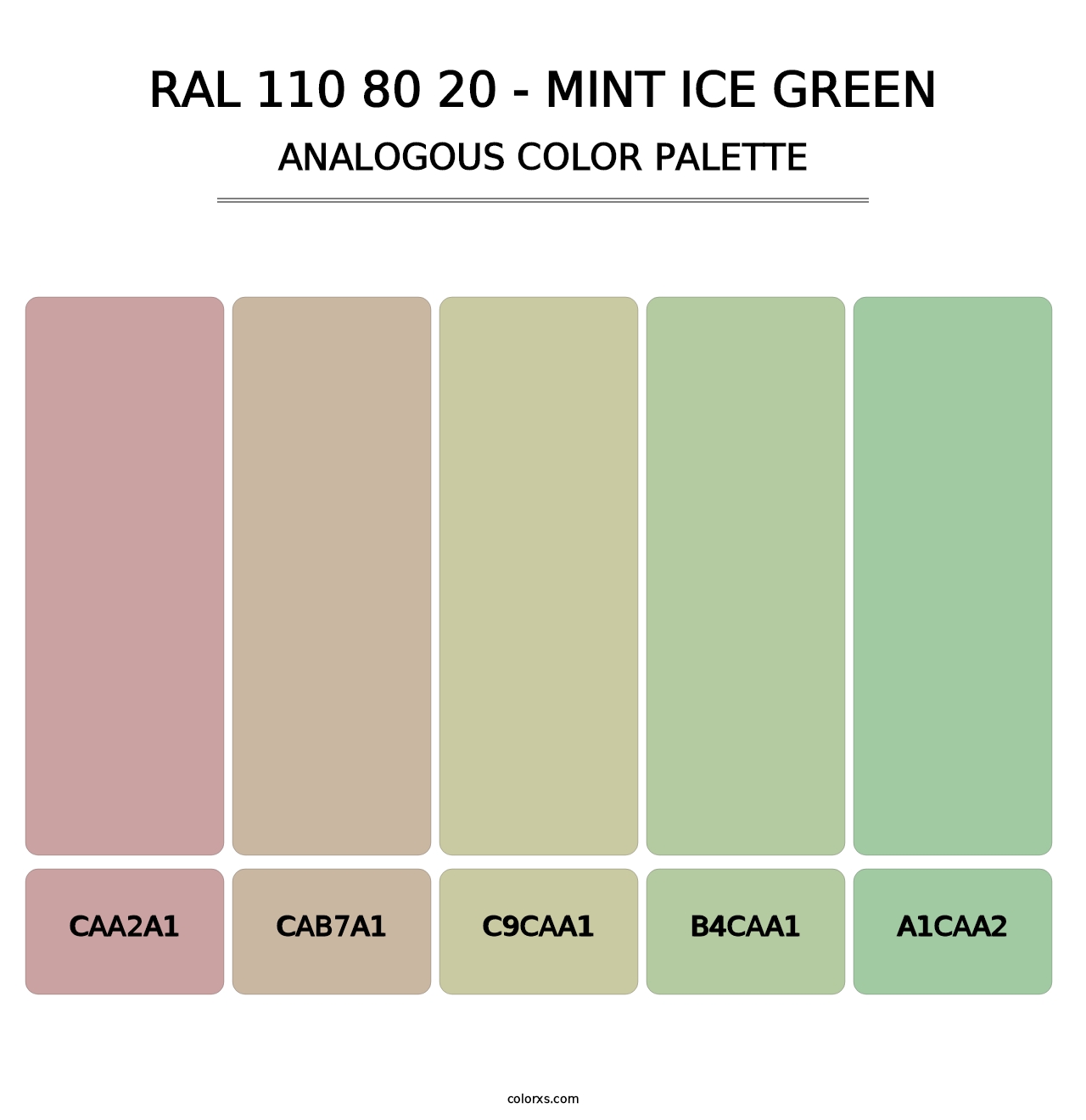 RAL 110 80 20 - Mint Ice Green - Analogous Color Palette