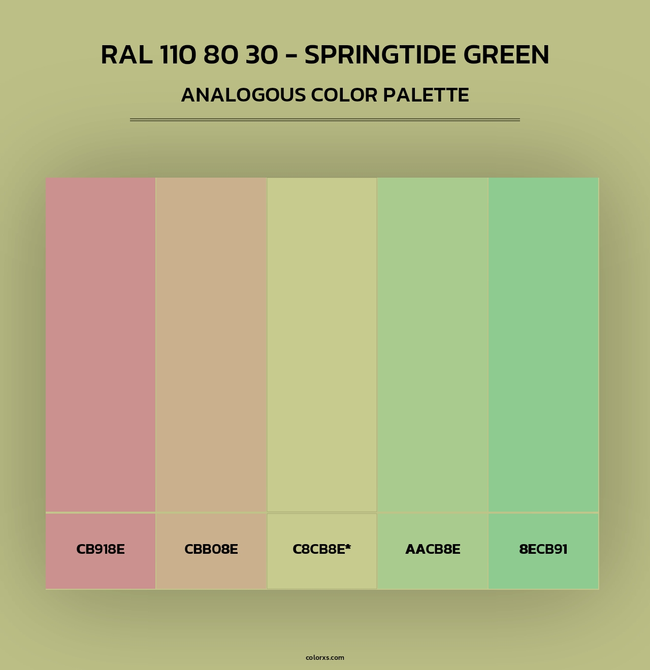 RAL 110 80 30 - Springtide Green - Analogous Color Palette