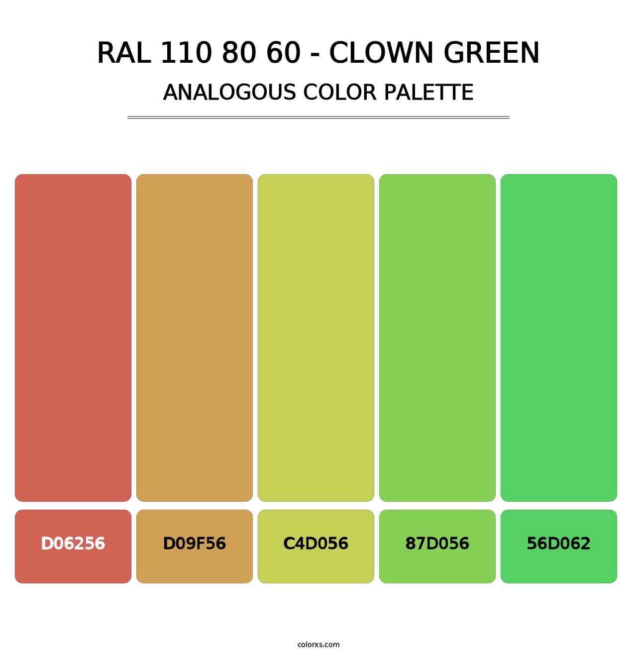 RAL 110 80 60 - Clown Green - Analogous Color Palette
